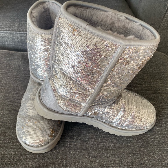 UGG Shoes Sequin Uggs Silver Gold Sz 9 Poshmark